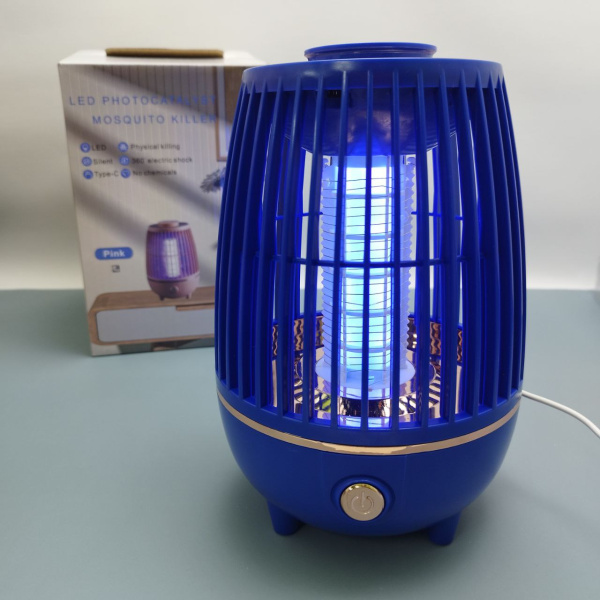 Антимоскитная лампа-ловушка для комаров и насекомых LED PHOTOCATALYST MOSQUITO KILLER USB